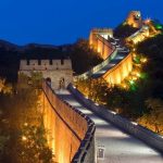 دیوار چین در شب