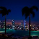 هتل شنهای خلیج مارینا سنگاپور در شب