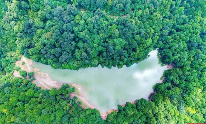 عکس هوایی دریاچه چورت