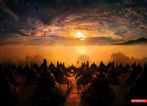 عکس معبد بوروبودور اندونزی