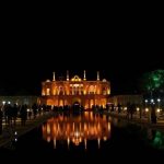 عکس باغ فتح آباد کرمان در شب