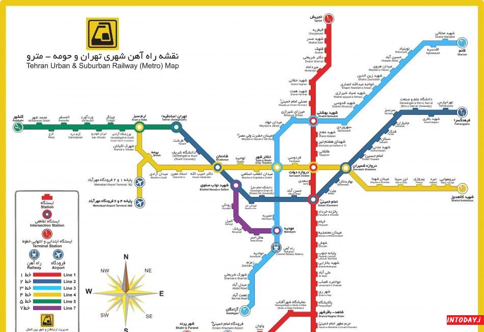 راهنمای حمل و نقل عمومی در تهران