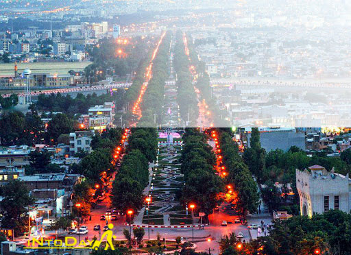 نمای شب در کرمانشاه