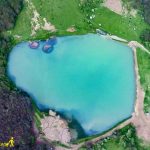 عکس هوایی دریاچه بره سر گیلان یا دریاچه ویستان بره سر
