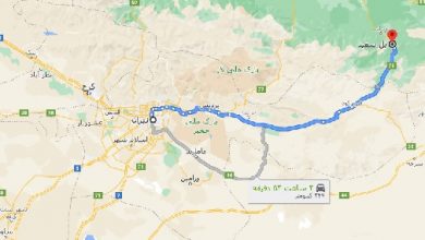 فاصله تهران تا پل سفید با نقشه