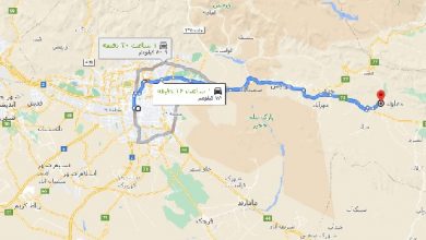 فاصله تهران تا دماوند با نقشه