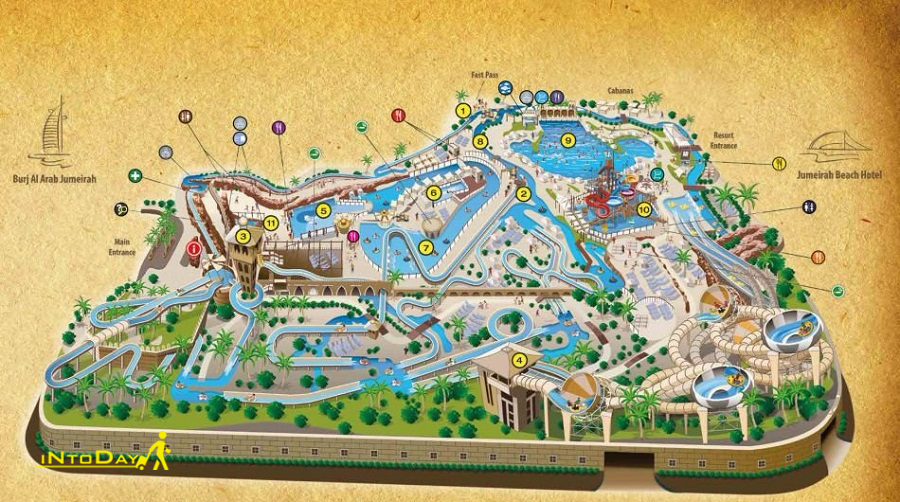 نقشه پارک آبی وایلد وادی