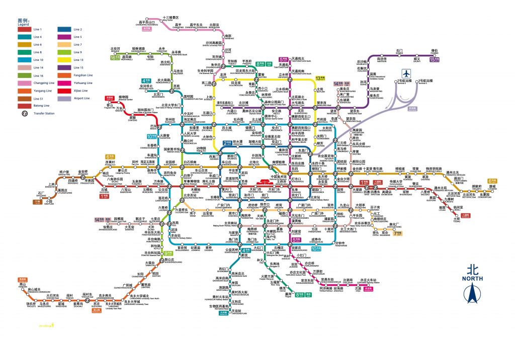 نقشه متروی پکن