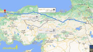 فاصله مرز بازرگان تا استانبول