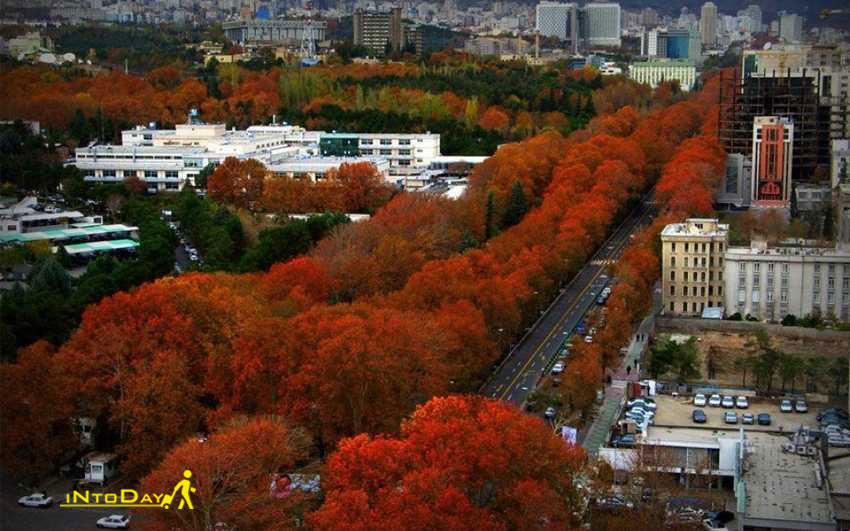 خیابان ولیعصر از زیباترین خیابان های تهران برای پیاده روی