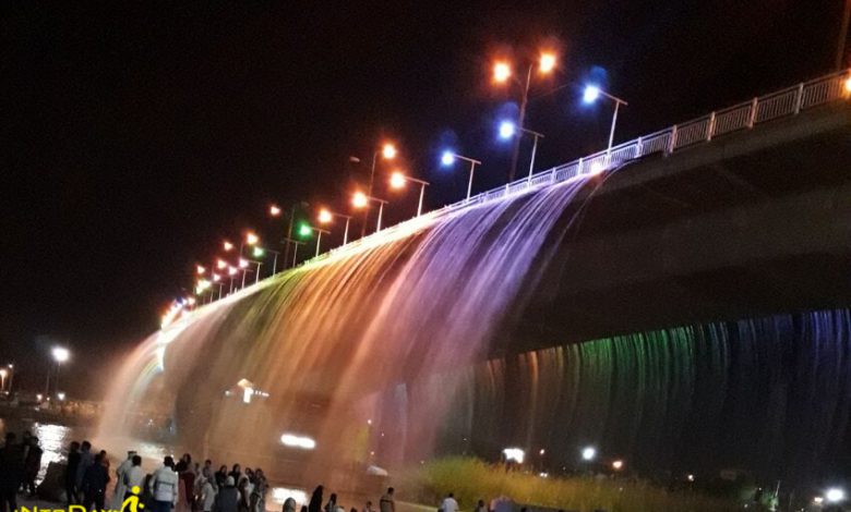 ساعات نمایش آبشار اهواز در پل هفتم علی بن مهزیار