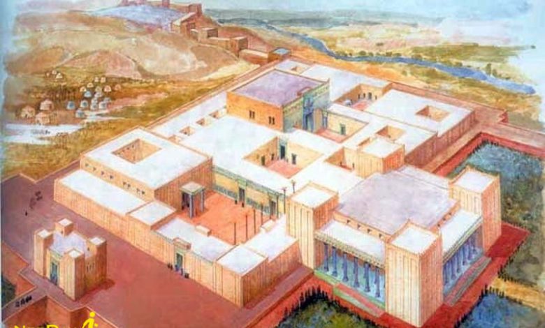 نقاشی باستانی از کاخ آپادانا شوش