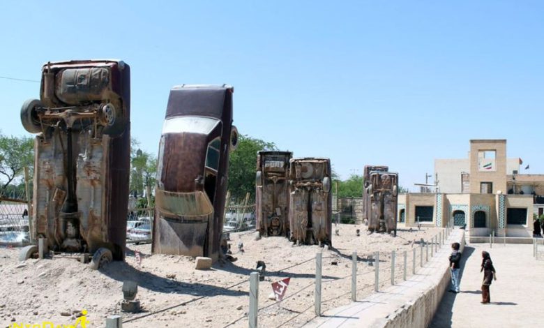 خودروهای قدیمی در موزه جنگ خرمشهر