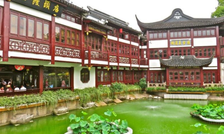 معماری چینی در باغ یو شانگهای