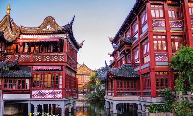 خانه های کلاسیک چینی در باغ یو