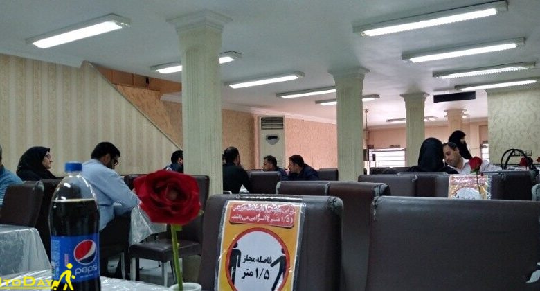 سالن پذیرایی رستوران رضایی مشهد
