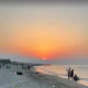 غروب آفتاب در ساحل عباس آباد