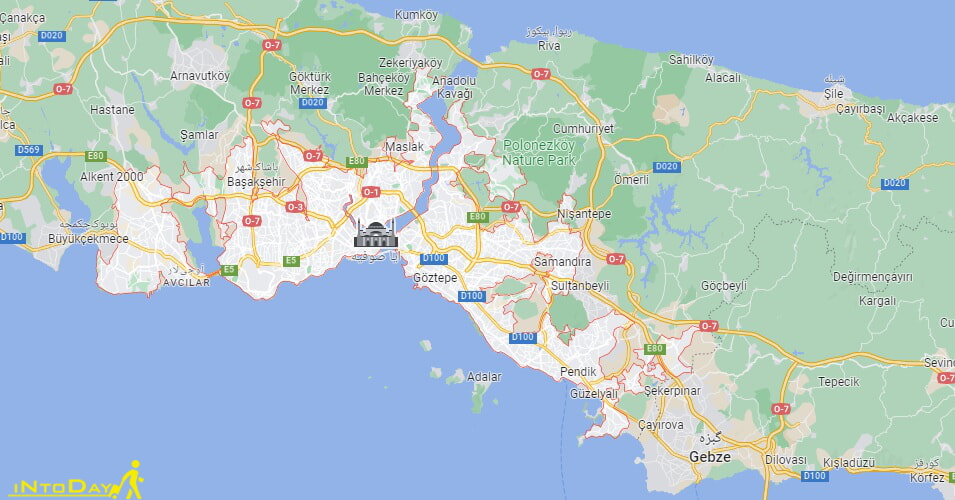 نقشه آنلاین شهر استانبول