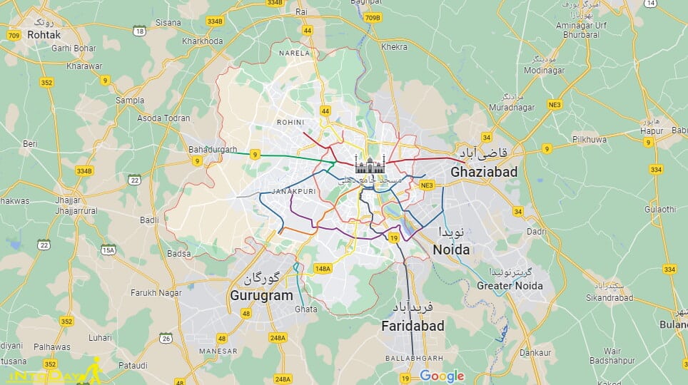 نقشه آنلاین شهر دهلی