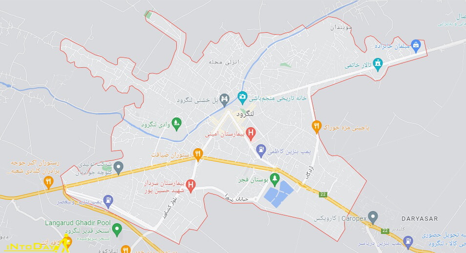 نقشه آنلاین شهر لنگرود