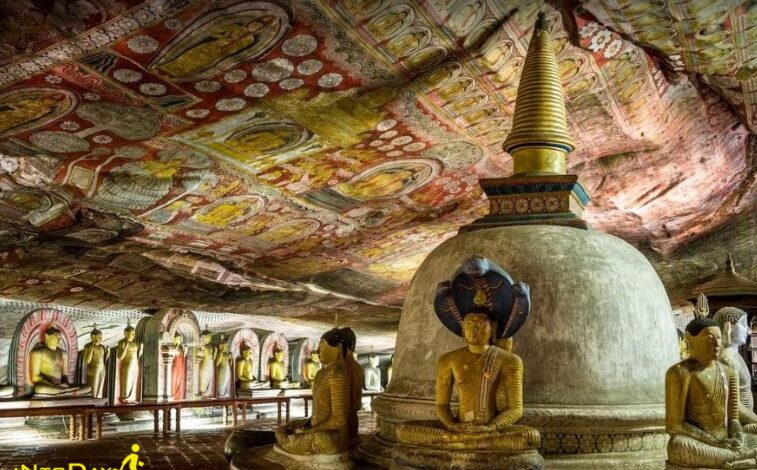 غارهای دیدنی با تندیس های بودا در دامبولا