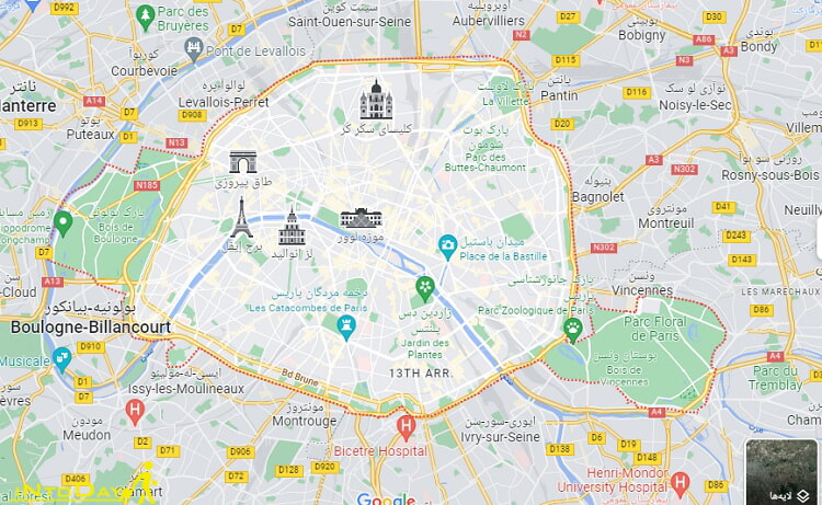 نقشه پاریس
