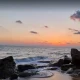 غروب آفتاب در ساحل رمین