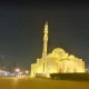 مسجد النور شارجه در شب