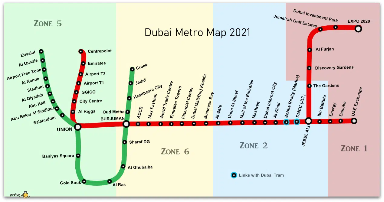 نقشه متروی دبی