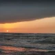 غروب آفتاب از ساحل رویان