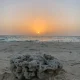 غروب آفتاب در ساحل لاک پشت کیش