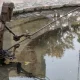 مرد ماهیگیر فلزی در پارک ورشو تهران