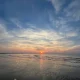 غروب خورشید از ساحل کنگ