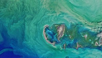 دریای خزر از ایستگاه فضایی ناسا