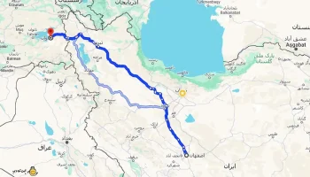فاصله اصفهان تا وان