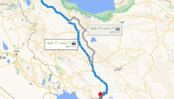 فاصله تبریز تا شیراز